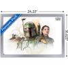 imageTrends International Star Wars The Book of Boba Fett  Boba and Fennec Shand Illustrated Wall Poster 34L x 224W Premium Unframed VersionSilver Framed Version