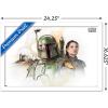 imageTrends International Star Wars The Book of Boba Fett  Boba and Fennec Shand Illustrated Wall Poster 34L x 224W Premium Unframed VersionWhite Framed Version