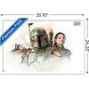 imageTrends International Star Wars The Book of Boba Fett  Boba and Fennec Shand Illustrated Wall Poster 34L x 224W Premium Unframed VersionWhite Framed Version