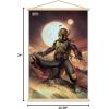 imageTrends International Star Wars The Book of Boba Fett  Boba on Tatooine Wall Poster 22375quot x 34quot Premium Unframed VersionPremium Print and Beechwood Hanger Bundle