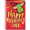 imageHallmark Star Wars Valentines Day Card for Kid with Removable Backpack Clip Baby Yoda May the 4thDay Card