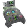 imageJay Franco Kids Comforter Set Includes Sheets and Pillow Covers  Soft and Cozy Bed Set for Stylish Room Decor Dark Blue  Star Wars 5 Piece Twin BeddingGrey  Minecraft Movie