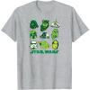 imageStar Wars  Green Grid TShirtHeather Grey