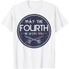 imageStar Wars Classic May The Fourth Be With You Circle Logo TShirtWhite