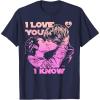 imageStar Wars Han Leia THE KISS quotI Love You  I Knowquot TShirt TShirtNavy Blue