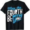 imageStar Wars May The 4th Be With You Colorful Word Stack TShirtBlack