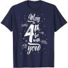 imageStar Wars May The 4th Be With You Space Text TShirtNavy Blue