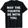 imageStar Wars May The Fourth Be With You Bold Vintage Poster TShirtBlack