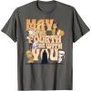 imageStar Wars May The Fourth Be With You Main Characters TShirtAsphalt Grey