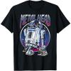 imageStar Wars R2D2 Metal Head Vintage Disney TShirtBlack