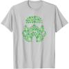 imageStar Wars Stormtrooper Green Shamrocks St Patricks Day TShirtSilver Grey