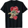 imageStar Wars The Mandalorian Grogu Be Mine Valentine TShirtBlack