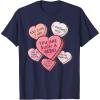 imageStar Wars Valentines Day Candy Hearts TShirtNavy Blue