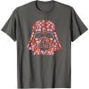 imageStar Wars Valentines Day Darth Vader Helmet Love Hearts TShirtAsphalt Grey