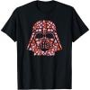 imageStar Wars Valentines Day Darth Vader Helmet Love Hearts TShirtBlack