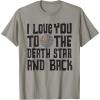 imageStar Wars Valentines Day I Love You to the Death Star TShirtSlate Grey