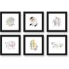 imageTrends International Gallery Pops Star Wars Saga  Modern Art Wall Art Bundle 6Pack Wall Poster 12quot x 12quot Black Frame VersionBlack Framed Version