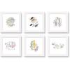 imageTrends International Gallery Pops Star Wars Saga  Modern Art Wall Art Bundle 6Pack Wall Poster 12quot x 12quot Black Frame VersionWhite Framed Version