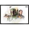 imageTrends International Star Wars The Book of Boba Fett  Boba and Fennec Shand Illustrated Wall Poster 34L x 224W Premium Unframed VersionBlack Framed Version