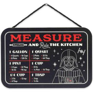 imageDisney Star Wars Darth Vader Hanging Wood Measuring Sign  Measure and Rule the Kitchen Conversion Chart for HomeRedBlack