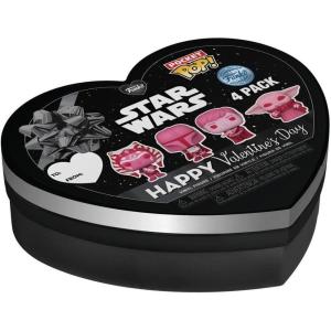 imageFunko Star Wars Pocket Pop 4 Pack Happy Valentines Day Heart Shaped Gift Box