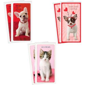 imageHallmark Star Wars Valentines Day Cards Assortment for Kids Darth Vader and R2D2 6 Valentines Day Cards with EnvelopesPuppies and Kittens