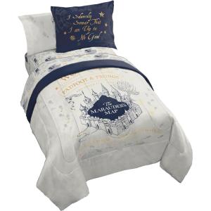 imageJay Franco Kids Comforter Set Includes Sheets and Pillow Covers  Soft and Cozy Bed Set for Stylish Room Decor Dark Blue  Star Wars 5 Piece Twin BeddingBeige  Harry Potter