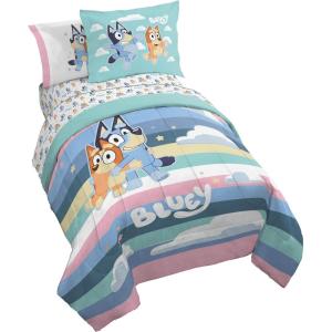 imageJay Franco Kids Comforter Set Includes Sheets and Pillow Covers  Soft and Cozy Bed Set for Stylish Room Decor Dark Blue  Star Wars 5 Piece Twin BeddingMulti  Bluey  Bingo
