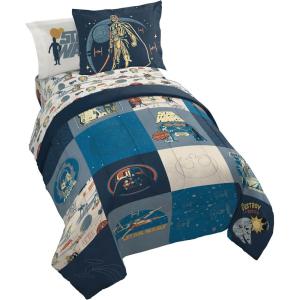 imageJay Franco Kids Comforter Set Includes Sheets and Pillow Covers  Soft and Cozy Bed Set for Stylish Room Decor Dark Blue  Star Wars 5 Piece Twin BeddingBlue  Star Wars 01