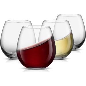 imageJoyJolt Star Wars Dark Side Stemless Drinking Glasses Set of 4 15 oz Tumblers Kitchen Glasses ft General Grievous Kylo Ren Darth Vader Emperor Palpatine Darth MaulLarge