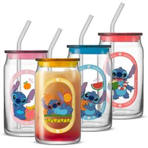 imageJoyJolt Star Wars Now Playing Collection Tumblers 169oz Classic Can Shape Tumbler Drinking Glass Cups Set Glass Tumbler Set of 4 wGlass Straws Star Wars Gifts Star Wars Glassware Large ClearStitch