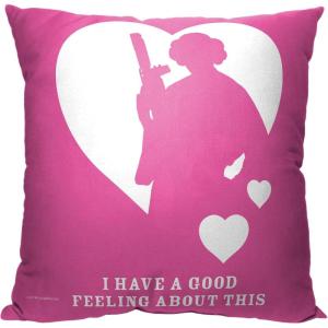 imageNorthwest Classic Pillow 18quot x 18quot Love and Star WarsA Good Feeling About This