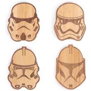 imagePICNIC TIME Bottle Openers Wood Coasters Set of 4 35 x 5 x 4 Star Wars Stormtrooper  Parawood