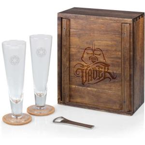 imagePICNIC TIME Star Wars Darth Vader Drinking Glasses Gift Set Star Wars Gifts Acacia WoodStar Wars Darth Vader  Acacia Wood