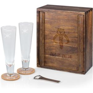 imagePICNIC TIME Star Wars Darth Vader Drinking Glasses Gift Set Star Wars Gifts Acacia WoodStar Wars Mandalorian Mythosaur Skull  Acacia Wood