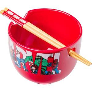 imageSilver Buffalo Star Wars Japanese Art Featuring Darth Vader Yoda Chewbacca Death Star and Stormtrooper Ceramic Ramen Noodle Rice Bowl with Chopsticks Microwave Safe 30 OuncesMarvel Comics Retro Characters