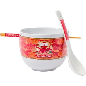 imageSilver Buffalo Star Wars Japanese Art Featuring Darth Vader Yoda Chewbacca Death Star and Stormtrooper Ceramic Ramen Noodle Rice Bowl with Chopsticks Microwave Safe 30 OuncesMonsters Inc Octopus Chef Spoon