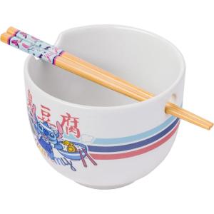 imageSilver Buffalo Star Wars Japanese Art Featuring Darth Vader Yoda Chewbacca Death Star and Stormtrooper Ceramic Ramen Noodle Rice Bowl with Chopsticks Microwave Safe 30 OuncesLilo and Stitch Yummy