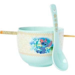 imageSilver Buffalo Star Wars Japanese Art Featuring Darth Vader Yoda Chewbacca Death Star and Stormtrooper Ceramic Ramen Noodle Rice Bowl with Chopsticks Microwave Safe 30 OuncesLilo and Stitch Slurping Noodles Spoon