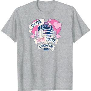 imageStar Wars  Im The Droid Youre Looking For R2D2 TShirtHeather Grey