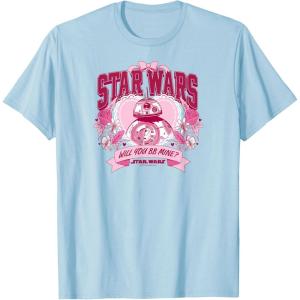 imageStar Wars  Valentines Day BB8 TShirtBaby Blue