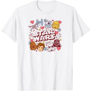 imageStar Wars  Valentines Day Scribbles TShirtWhite