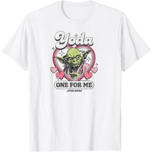 imageStar Wars  Yoda One For Me Funny Valentines Day Pun TShirtWhite