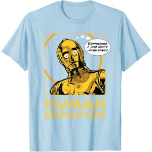 imageStar Wars C3PO I Just Dont Understand Human Behavior Quote TShirtBaby Blue