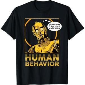 imageStar Wars C3PO I Just Dont Understand Human Behavior Quote TShirtBlack