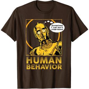 imageStar Wars C3PO I Just Dont Understand Human Behavior Quote TShirtBrown