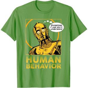 imageStar Wars C3PO I Just Dont Understand Human Behavior Quote TShirtGrass Green