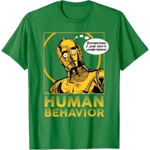 imageStar Wars C3PO I Just Dont Understand Human Behavior Quote TShirtKelly Green