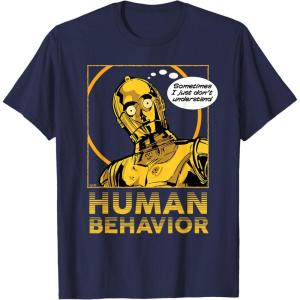imageStar Wars C3PO I Just Dont Understand Human Behavior Quote TShirtNavy Blue