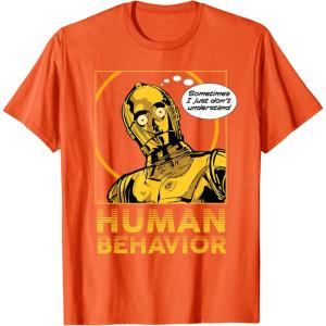 imageStar Wars C3PO I Just Dont Understand Human Behavior Quote TShirtOrange